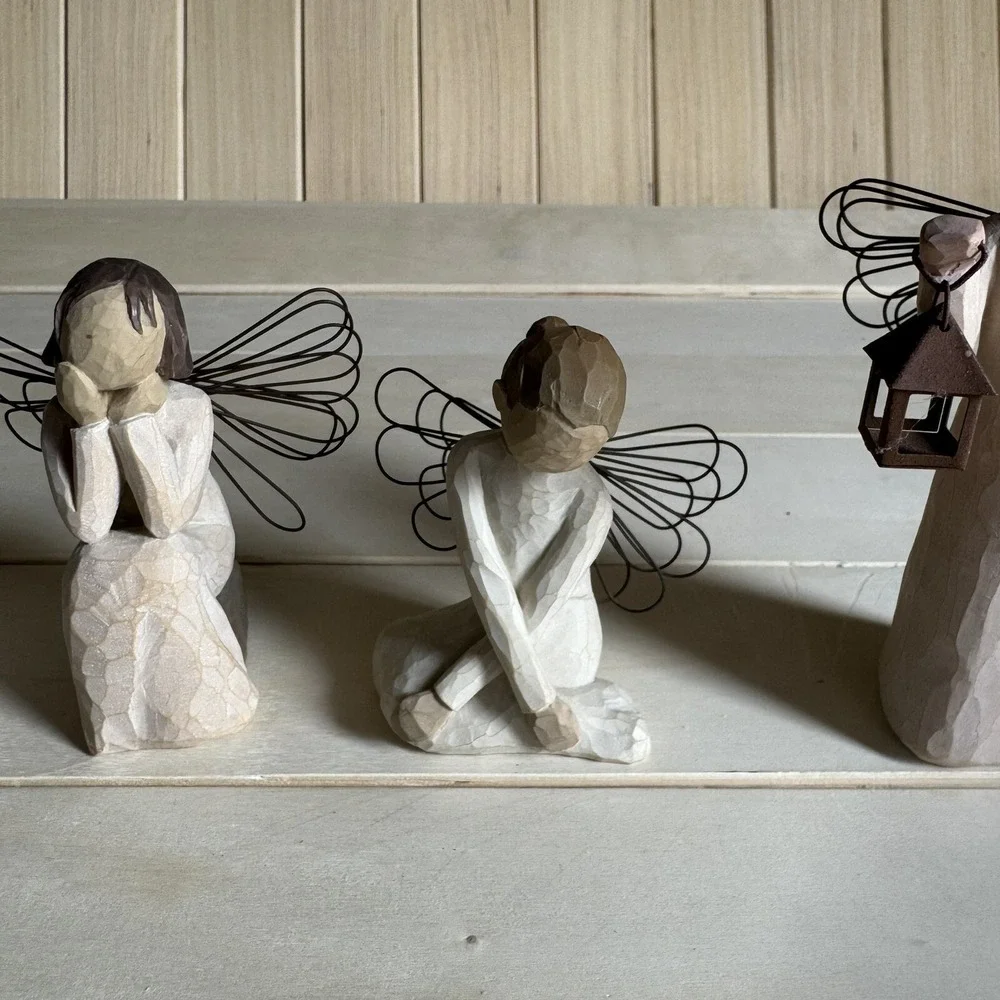 Willow Tree Collection Angel Figurines Set of 4 Praying Guardian Lantern - Picture 4 of 11